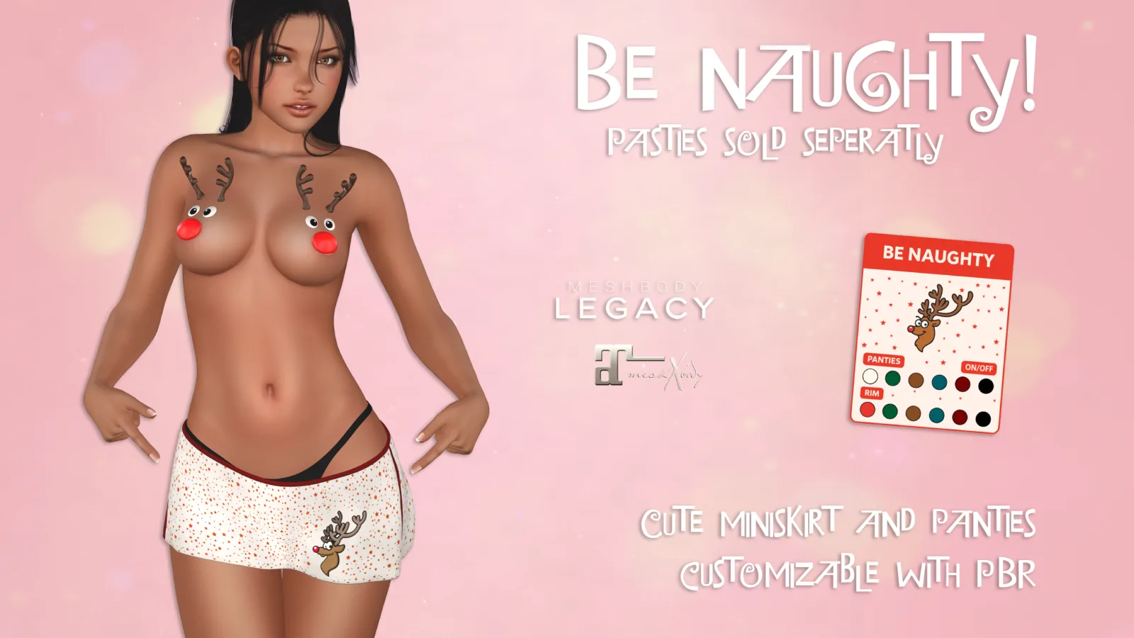 Be Naughty Christmas Skirt